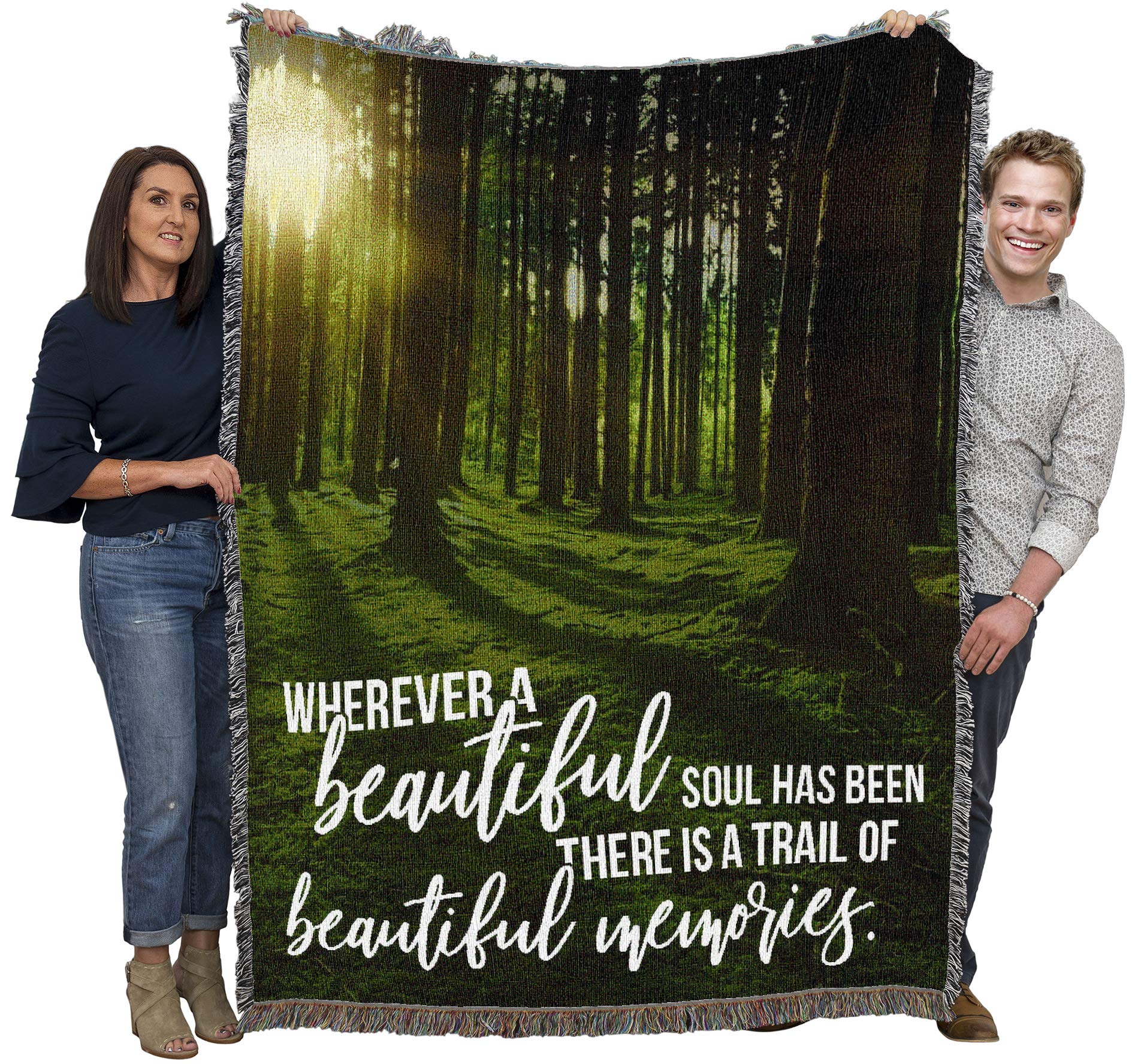Pure Country Weavers Wherever A Beautiful Soul Has Been There Is A Trail Of Beautiful Memories Blanket - Sympathy Bereavement Gi