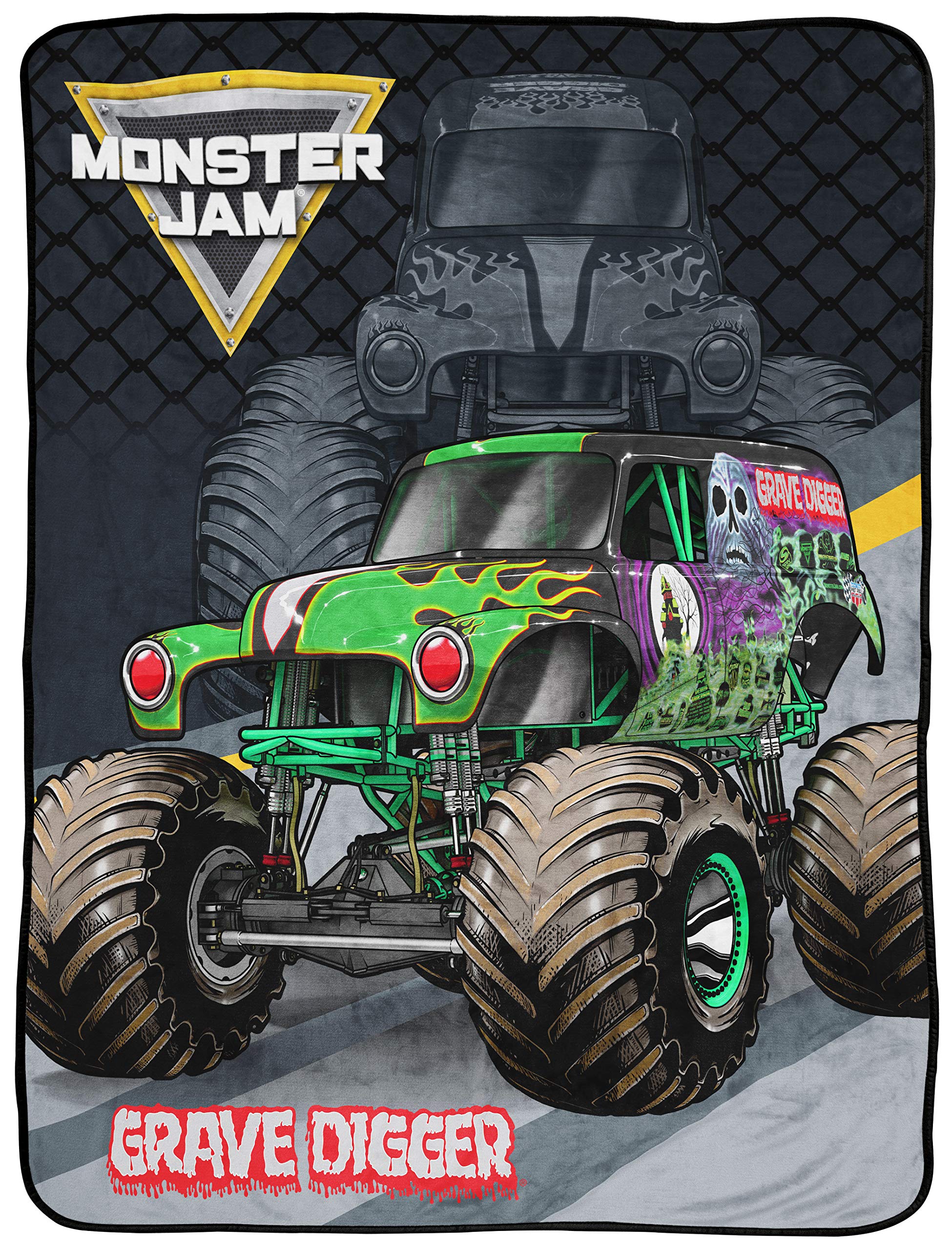Jay Franco Monster Jam Kid'S Throw Blanket, Plush 46' X 60' Throw Blanket For Boys & Girls, Soft Fleece Throw Blanket For Todd