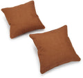 Blazing Needles, L.P. 18-inch Corded Square Outdoor Throw Pillow, Mocha, 2 Count