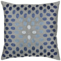 Rizzy Home T3070A Decorative Pillow, 18" x 18", Blue/Silver