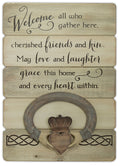 Abbey Gift, Khaki Tan, (Abbey & CA Gift) Irish Welcome Claddagh Wall Plaque, 10' x 14' x 1' Inches