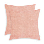 Calitime Pack Of 2 Cozy Throw Pillow Covers Cases For Couch Sofa Home Decoration Solid Dyed Soft Chenille 18 X 18 Inches Dusty P