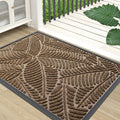 Colorxy Waterproof Doormat, Sturdy Natural Rubber Front Indoor/Outdoor Mat, Non-Slip Low Profile, Stain And Fade Resistant, Easy Clean Patio Entrance Mat, 30''X17'', Brown