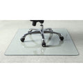 Lorell Tempered Glass Chairmat, 44" Width x 50" Depth x 0.25" Thickness, Clear, 1 Each