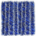 BBTO 32.8 Feet Christmas Blue and White Tinsel Garland Xmas Tree Decoration Metallic Twist Garland Ceiling Hanging Decoration fo