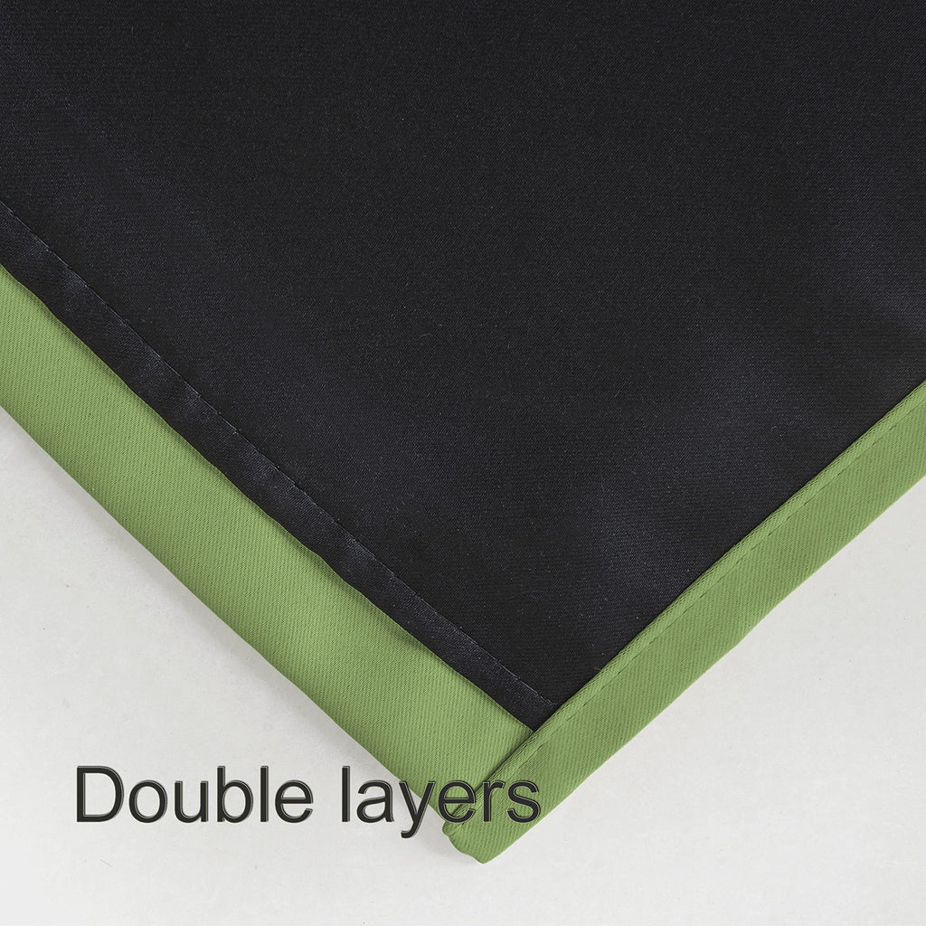 Lemomo 100% Blackout Curtains 52 X 95 Inch/Light Green Curtains 2 Panels With Black Lining Room Darkening Thermal Insulated Bedr