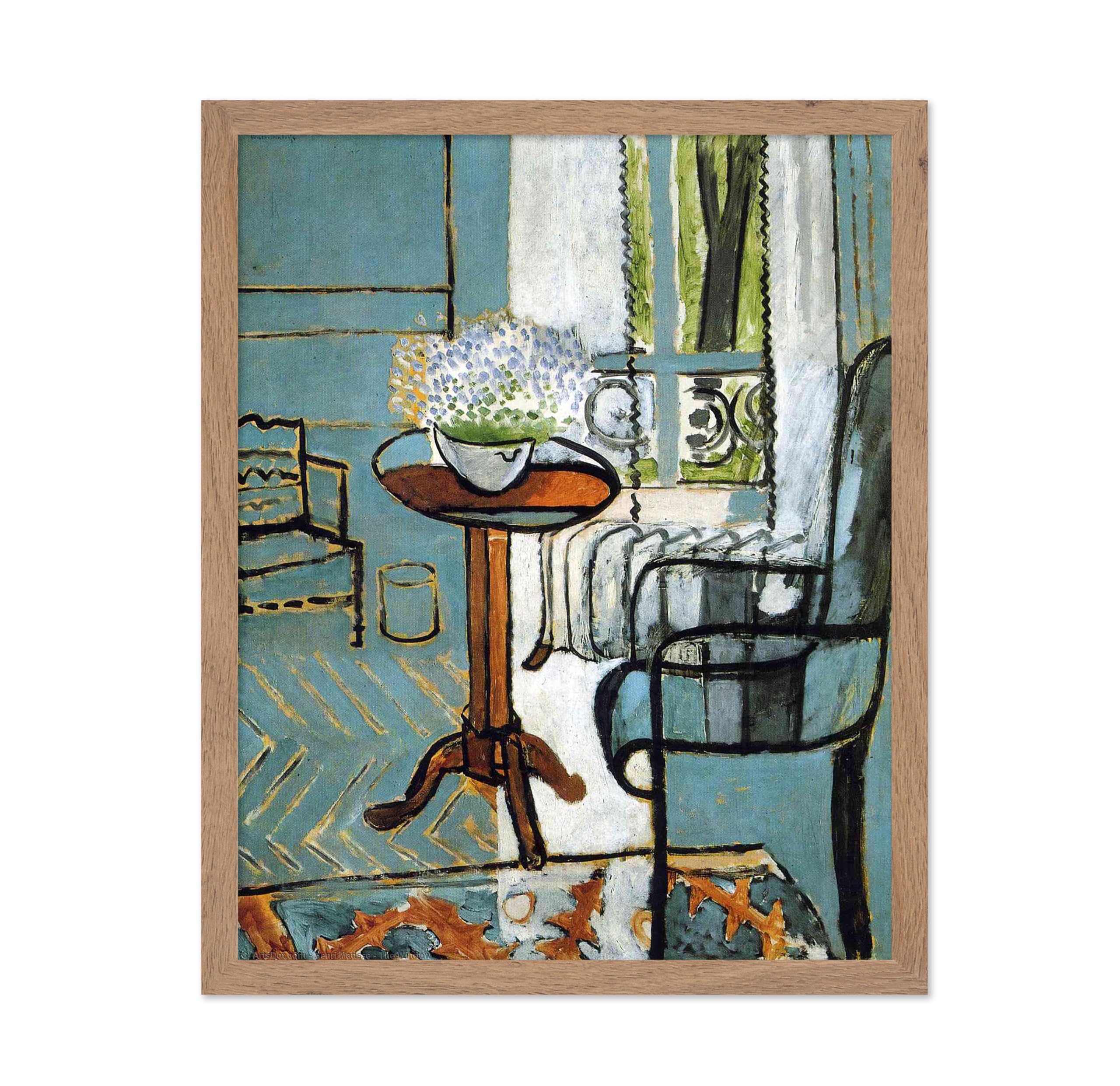 Poster Master Vintage Henri Matisse Poster - Retro Fauvism Print - Gift for Artist, Housewarming - The Window, Flower Pot, Abstr