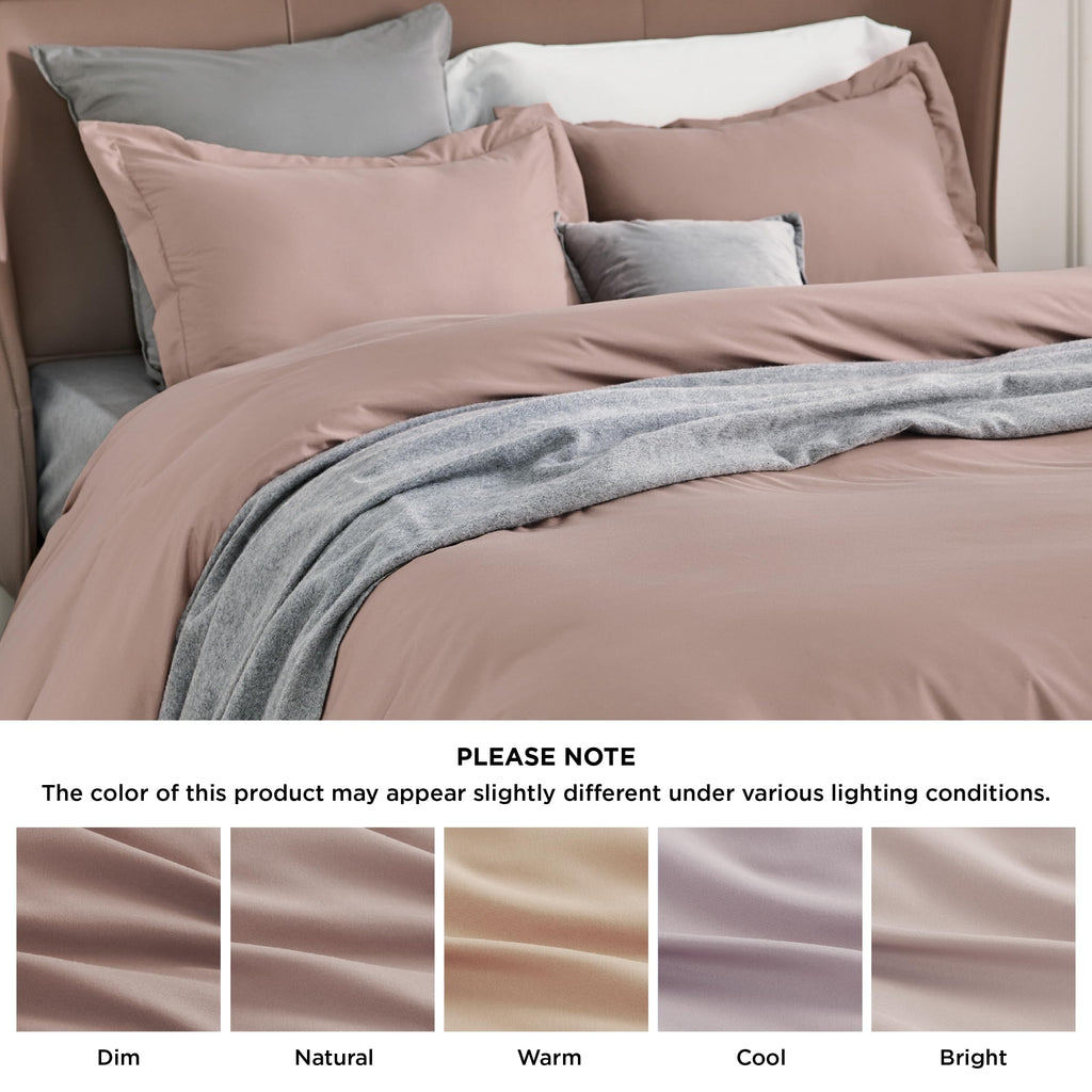Bedsure Dusty Rose Duvet Cover King Size - Soft Double Brushed Duvet Cover For Kids With Zipper Closure, 3 Pieces, Includes 1 Du