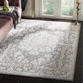 SAFAVIEH Reflection Collection Area Rug - 6' x 9', Dark Grey & Cream, Vintage Distressed Design, Non-Shedding & Easy Care, Ideal