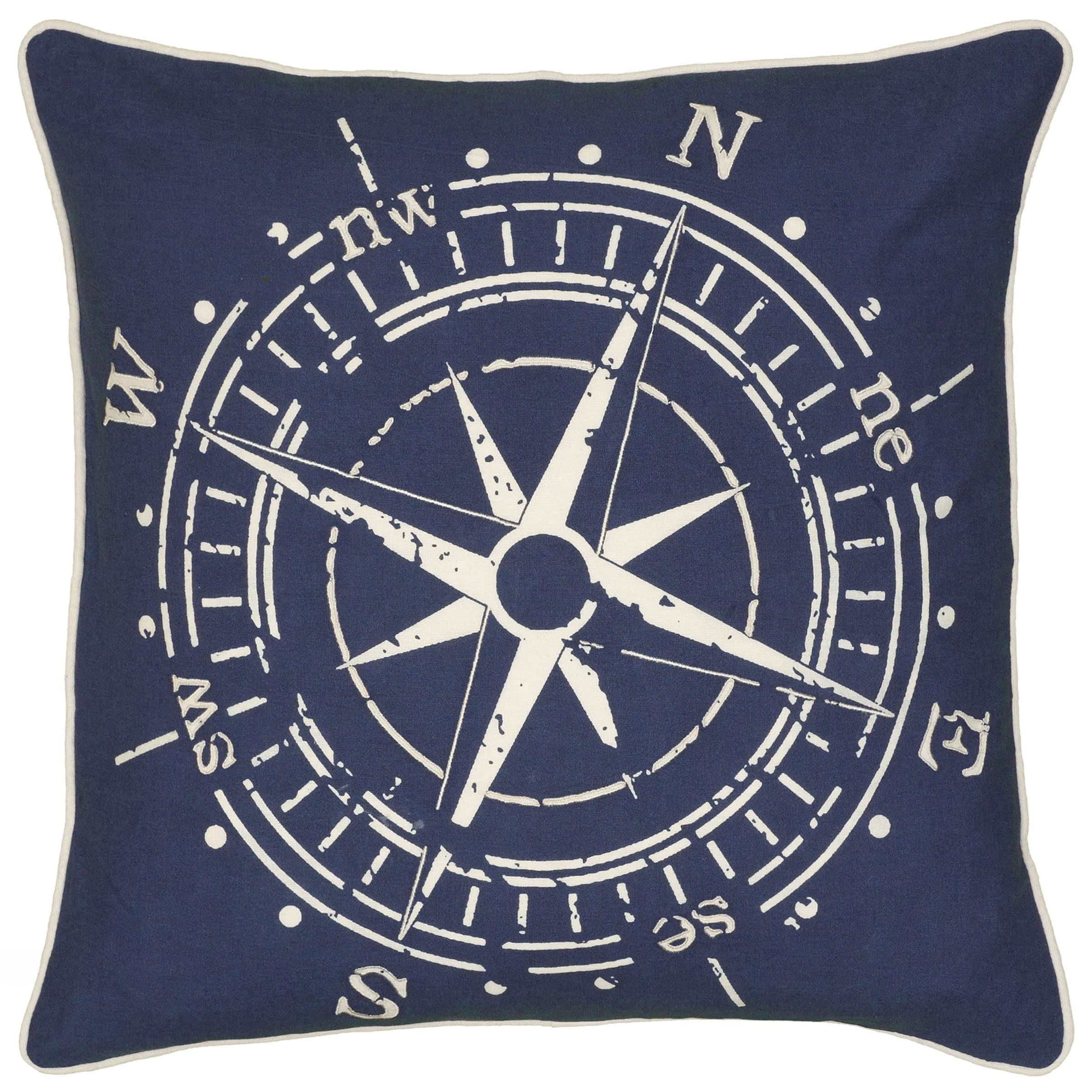 Rizzy Home | T06392 | Poly Fill Decorative Pillow | 18"X18" Blue Youth