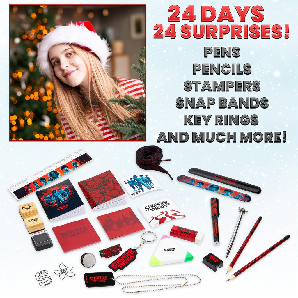 Stranger Things Advent Calendar 2023 For Kids And Teenagers Stationery Necklace Keychains Advent Calendars For Kids