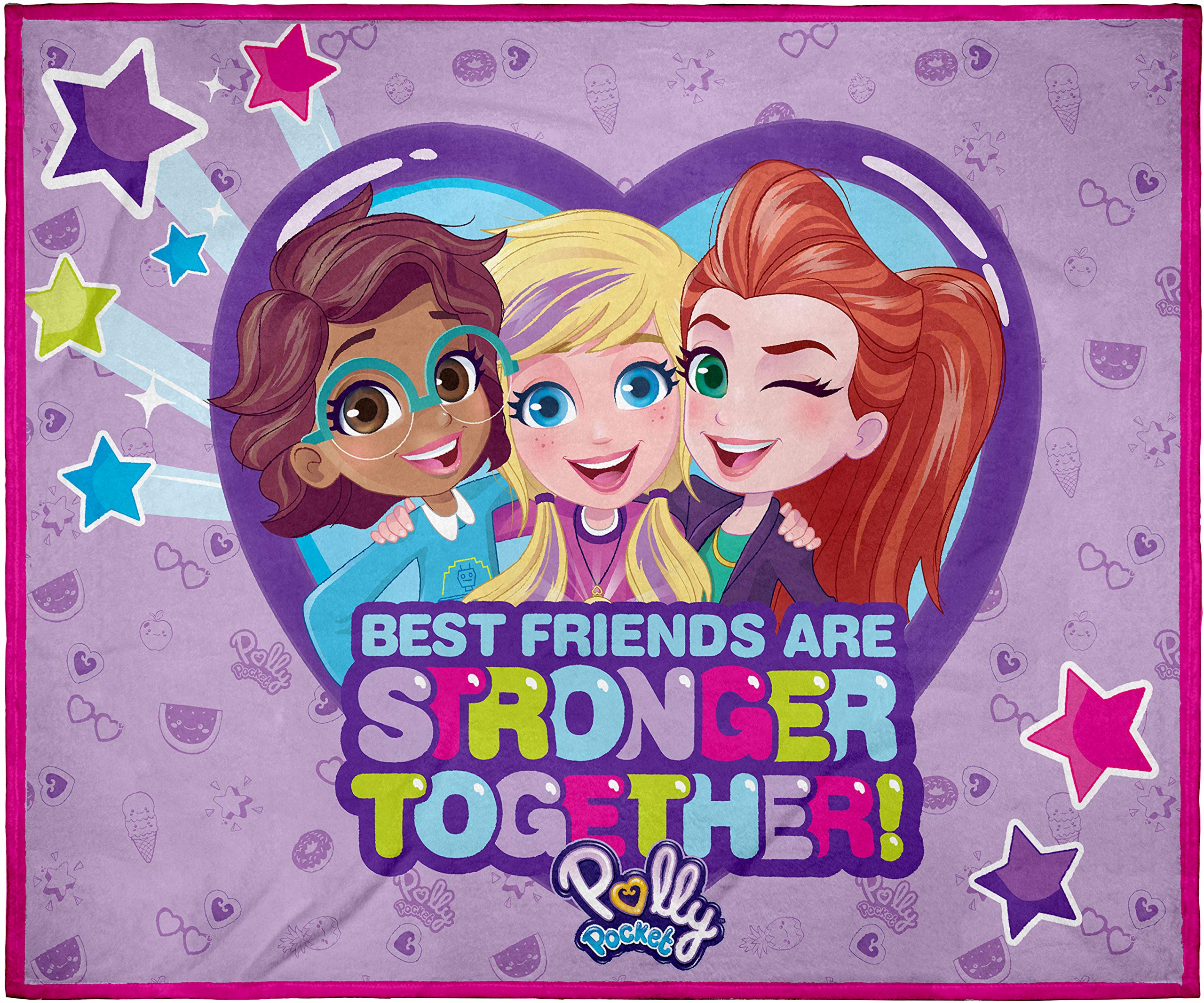Intimo Polly Pocket Toys Best Friends Super Soft And Cuddly Plush Fleece Throw Blanket 50' X 60' (127Cm X152Cm)