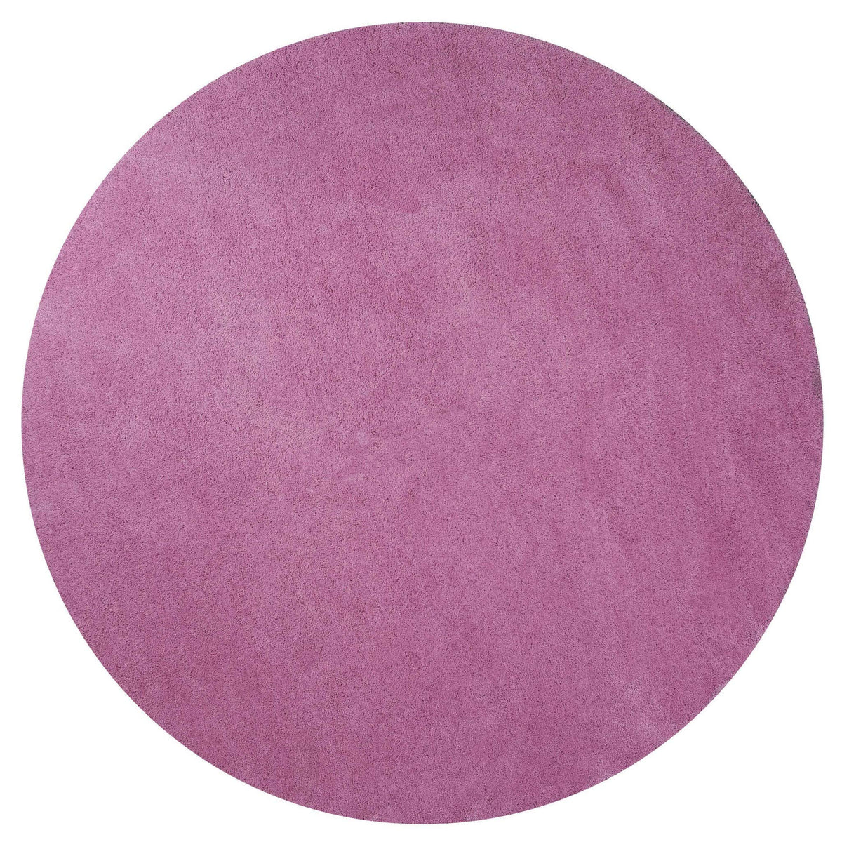 HomeRoots Decor 8' Round Polyester Hot Pink Area Rug