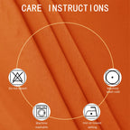 Lemomo 100% Blackout Curtains 52 X 95 Inch/Orange Curtains 2 Panels With Black Lining Room Darkening Thermal Insulated Bedroom C