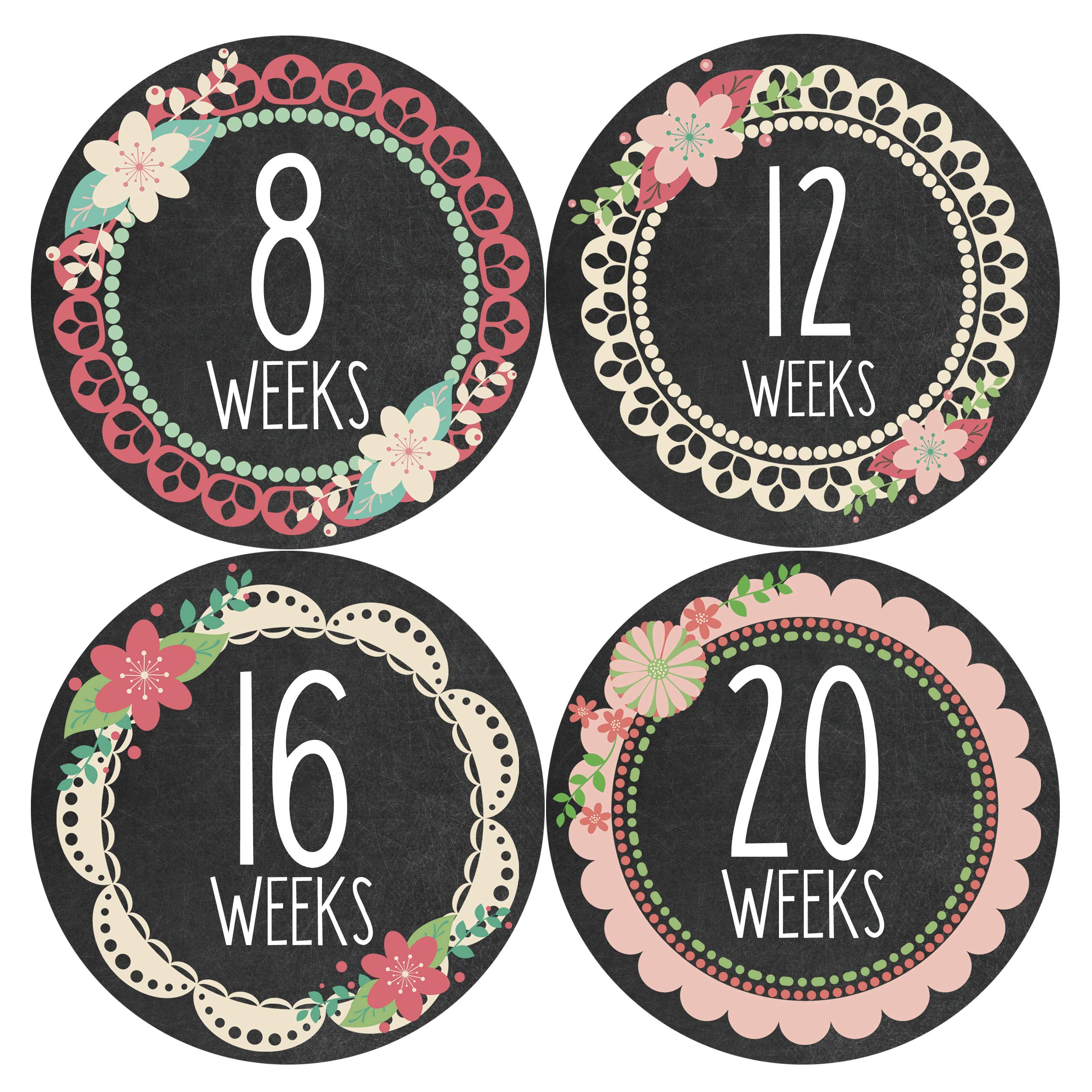 Months in Motion Pregnancy Weekly Belly Growth Stickers - Baby Bump Belly Stickers - Maternity Week Sticker - Pregnant Expecting