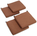 Blazing Needles Outdoor Spun Poly 19-Inch by 20-Inch by 3-1/2-Inch All Weather UV Resistant Zippered Cushions, Mocha, Set of 4
