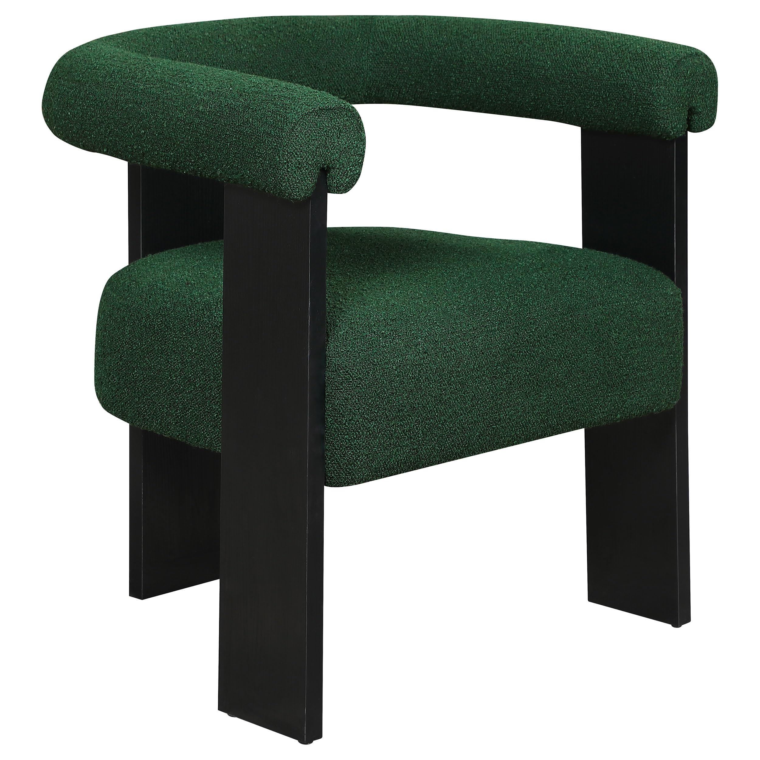 Coaster Home Furnishings Ramona Boucle Upholstered Accent Side Chair Green and Black