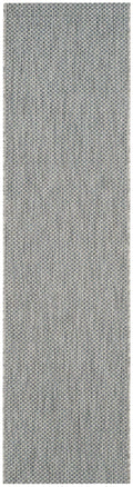 SAFAVIEH Courtyard Collection Runner Rug - 23 x 8, Grey & Navy, Non-Shedding & Easy Care, Indoor/Outdoor & Washable-Ideal for