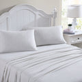 Laura Ashley Home - Queen Sheets, Cotton Flannel Bedding Set, Brushed For Extra Softness & Comfort (Chelsie Vine Grey, Queen)