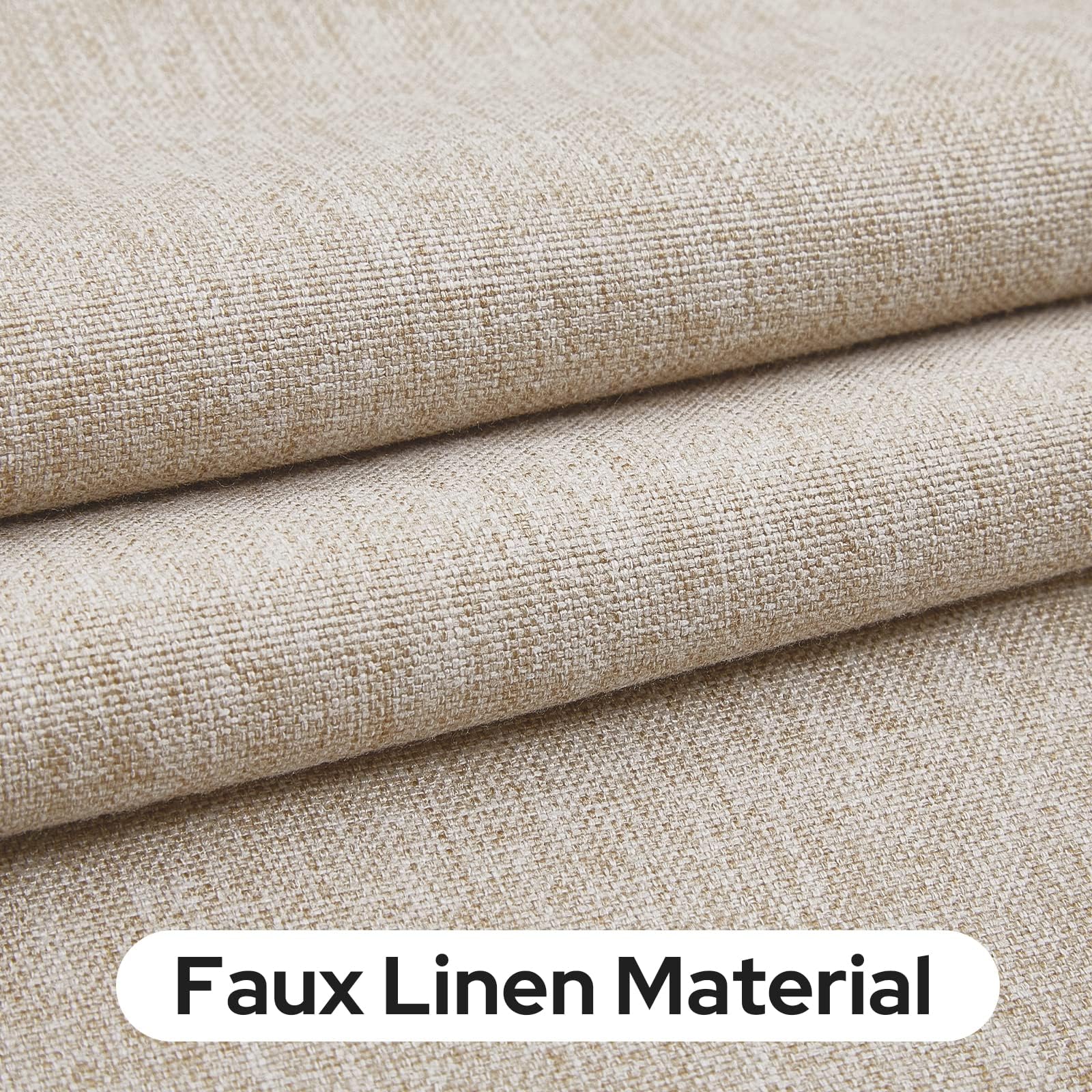 Homeideas Linen Sidelight Curtains For Front Door, Side Door Window Curtains, Front Door Curtains For Small Window, Thermal Insu