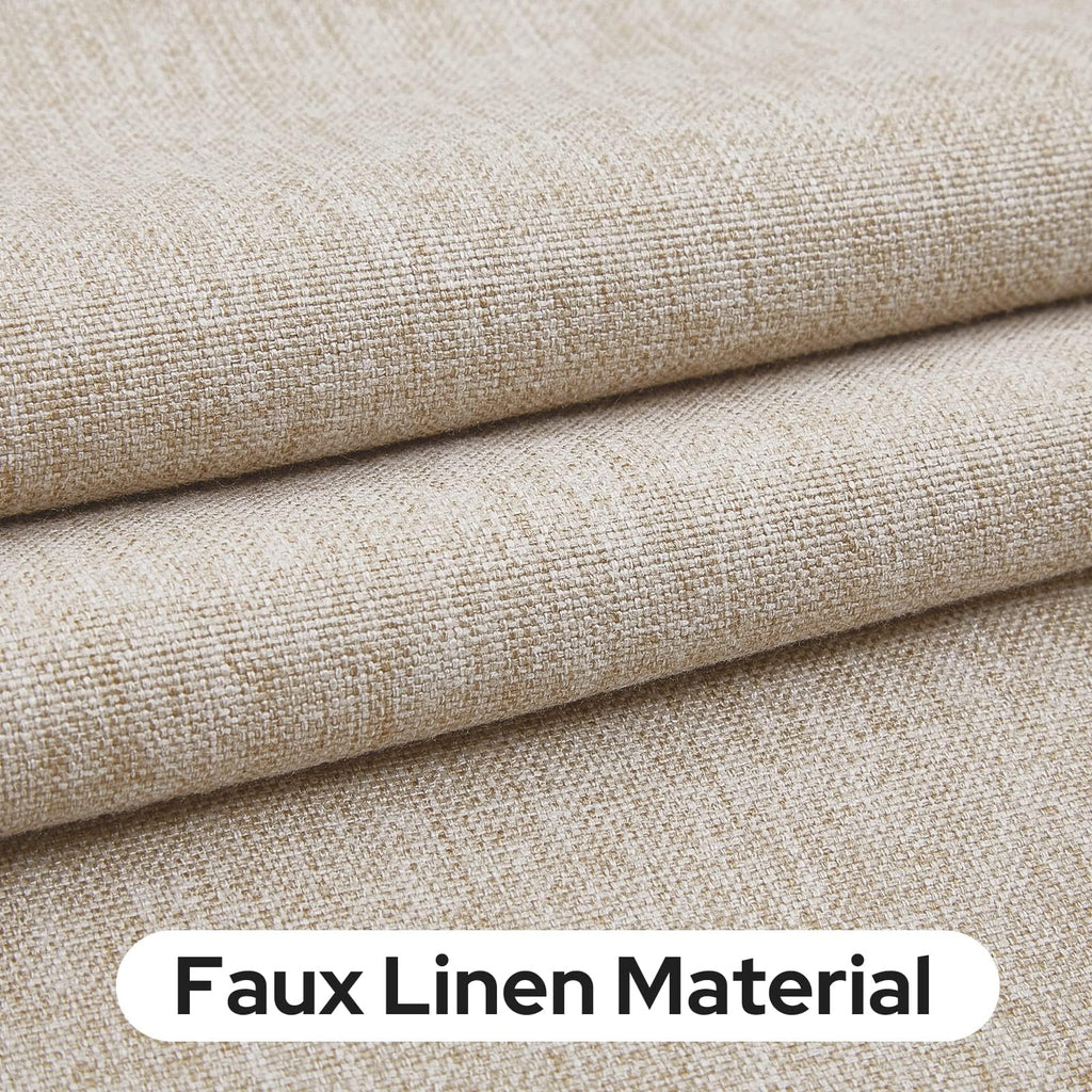 Homeideas Linen Sidelight Curtains For Front Door, Side Door Window Curtains, Front Door Curtains For Small Window, Thermal Insu