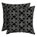 Arden Selections Outdoor Toss Pillow, Set Of 2, 16 X 16, Water Repellent, Fade Resistant 16 X 16, Cobalt Blue Texture