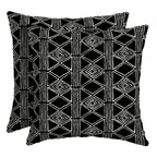 Arden Selections Outdoor Toss Pillow, Set Of 2, 16 X 16, Water Repellent, Fade Resistant 16 X 16, Cobalt Blue Texture