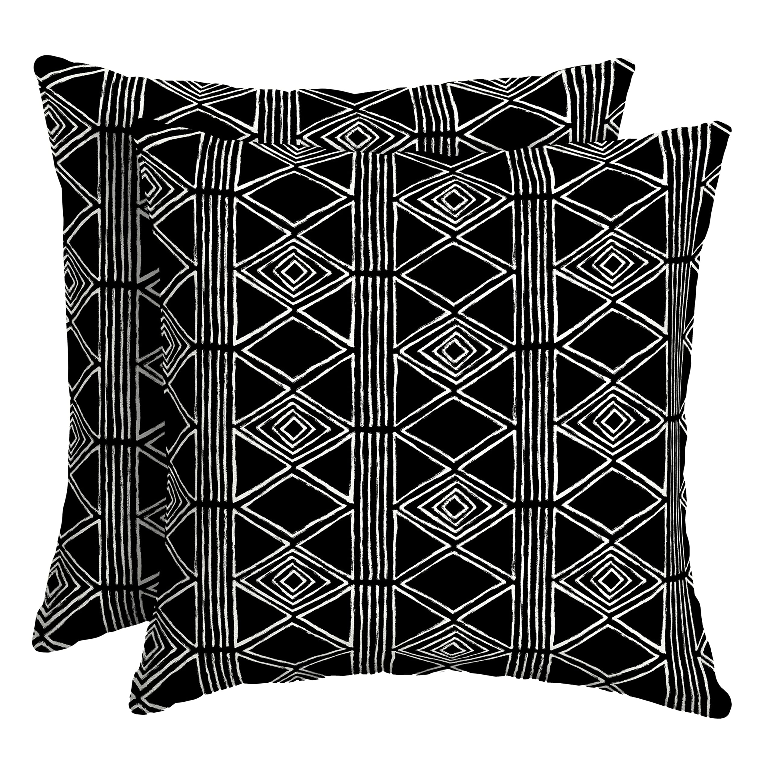 Arden Selections Outdoor Toss Pillow, Set Of 2, 16 X 16, Water Repellent, Fade Resistant 16 X 16, Cobalt Blue Texture