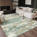 GENIMO No Crease Non Slip 9x12 Area Rugs for Living Room, Craft Woven Modern Abstract Rug, Soft Floor Carpet, Single-Piece Rugs 