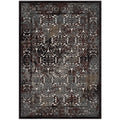 Modway Westia Ornate Turkish 5X8 Vintage Area Rug In Dark Brown And Silver Blue