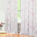 Xtmyi Pink And Grey Curtains For Bedroom Closet Door,80% Blackout Room Darkening Boho Floral Print Pattern Coquette Cute Dorm Cu