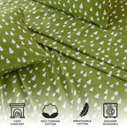 Great Bay Home 4 Piece 100% Turkish Cotton Full Winter Lodge Flannel Sheet Set | Cotton Printed Bedding Sheets & Pillowcases | D
