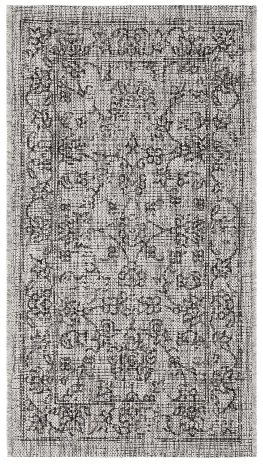 Safavieh Courtyard Collection 2' X 3'7' Grey/Black Cy8680 Indoor/ Outside Waterproof Easy Cleansingpatio Backyard Mudroom Accent Mat