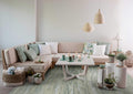 HomeRoots 5'X7' Seafoam Blue Hand Tufted Abstract Indoor Area Rug