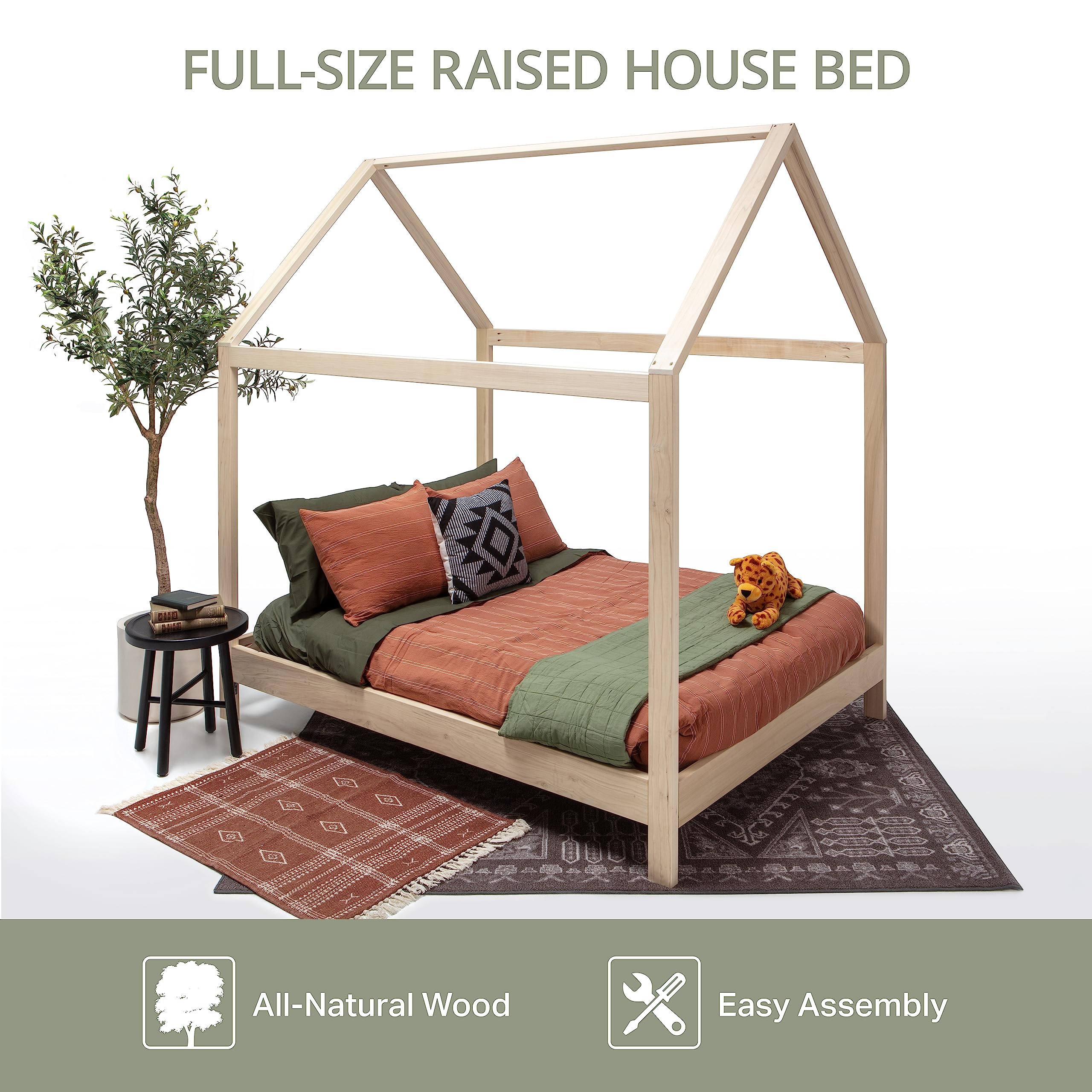 American Furniture Classics Model Full SR Full Size House Bed with Raised Base