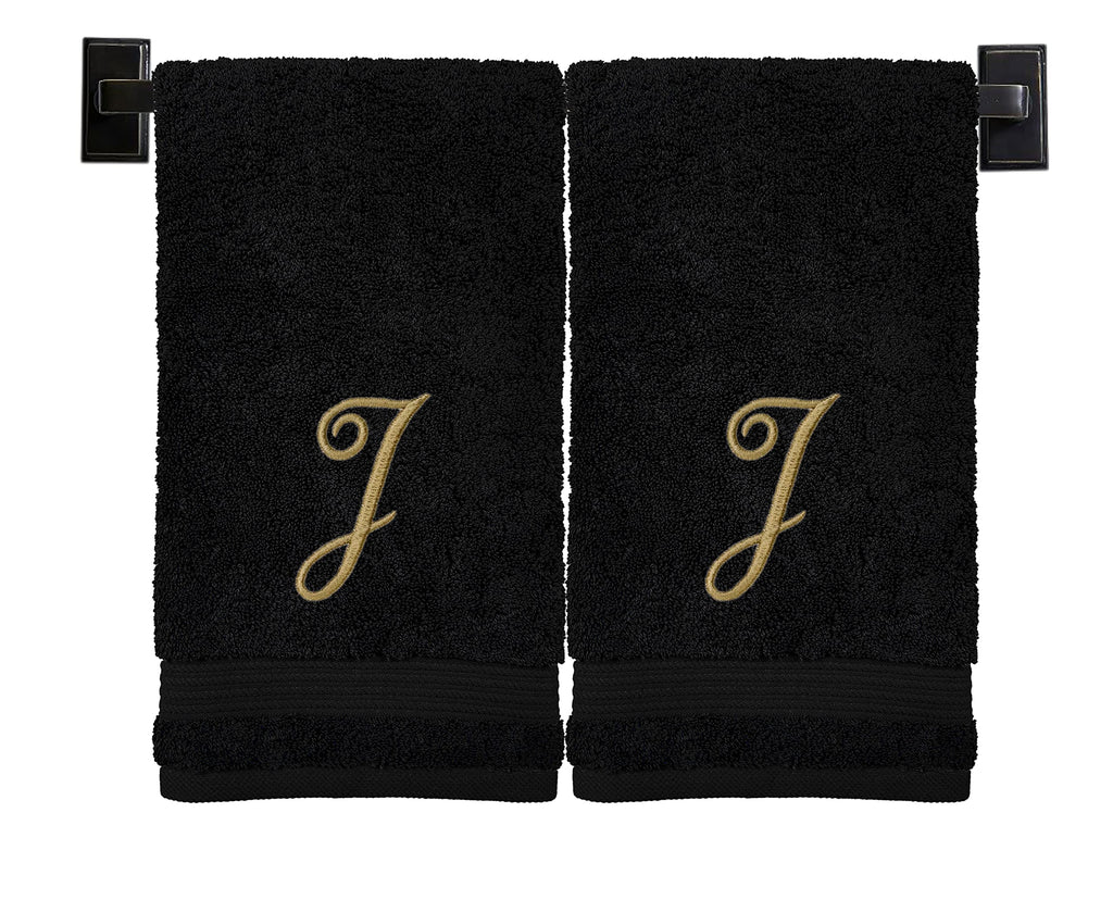 Monogrammed Hand Towels - Set of 2 - Genuine Turkish Hand Towels - Choose Any Letter - Choose Towel and Thread Color - Embroider