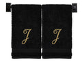 Monogrammed Hand Towels - Set of 2 - Genuine Turkish Hand Towels - Choose Any Letter - Choose Towel and Thread Color - Embroider