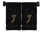 Monogrammed Hand Towels - Set of 2 - Genuine Turkish Hand Towels - Choose Any Letter - Choose Towel and Thread Color - Embroider