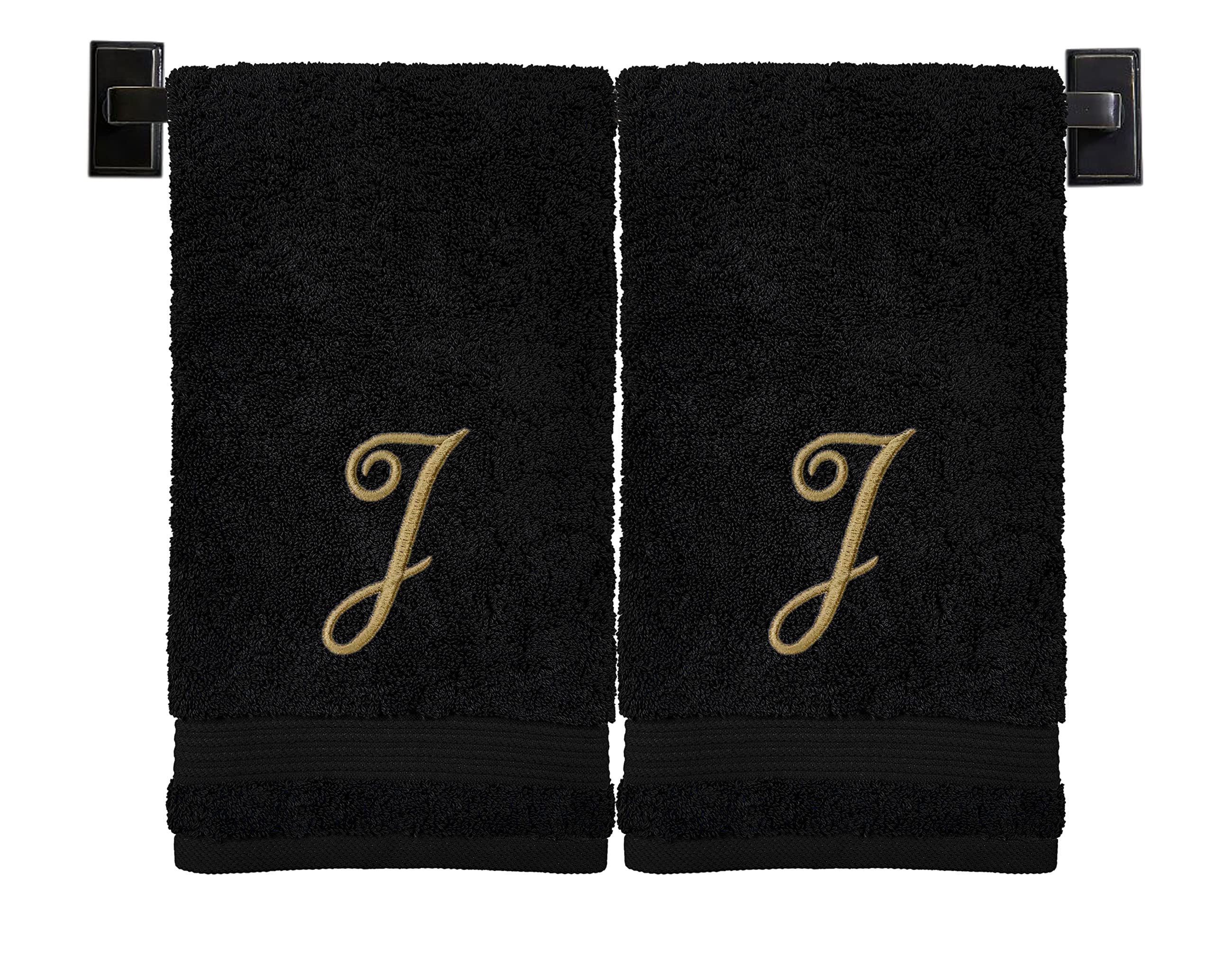 Monogrammed Hand Towels - Set of 2 - Genuine Turkish Hand Towels - Choose Any Letter - Choose Towel and Thread Color - Embroider