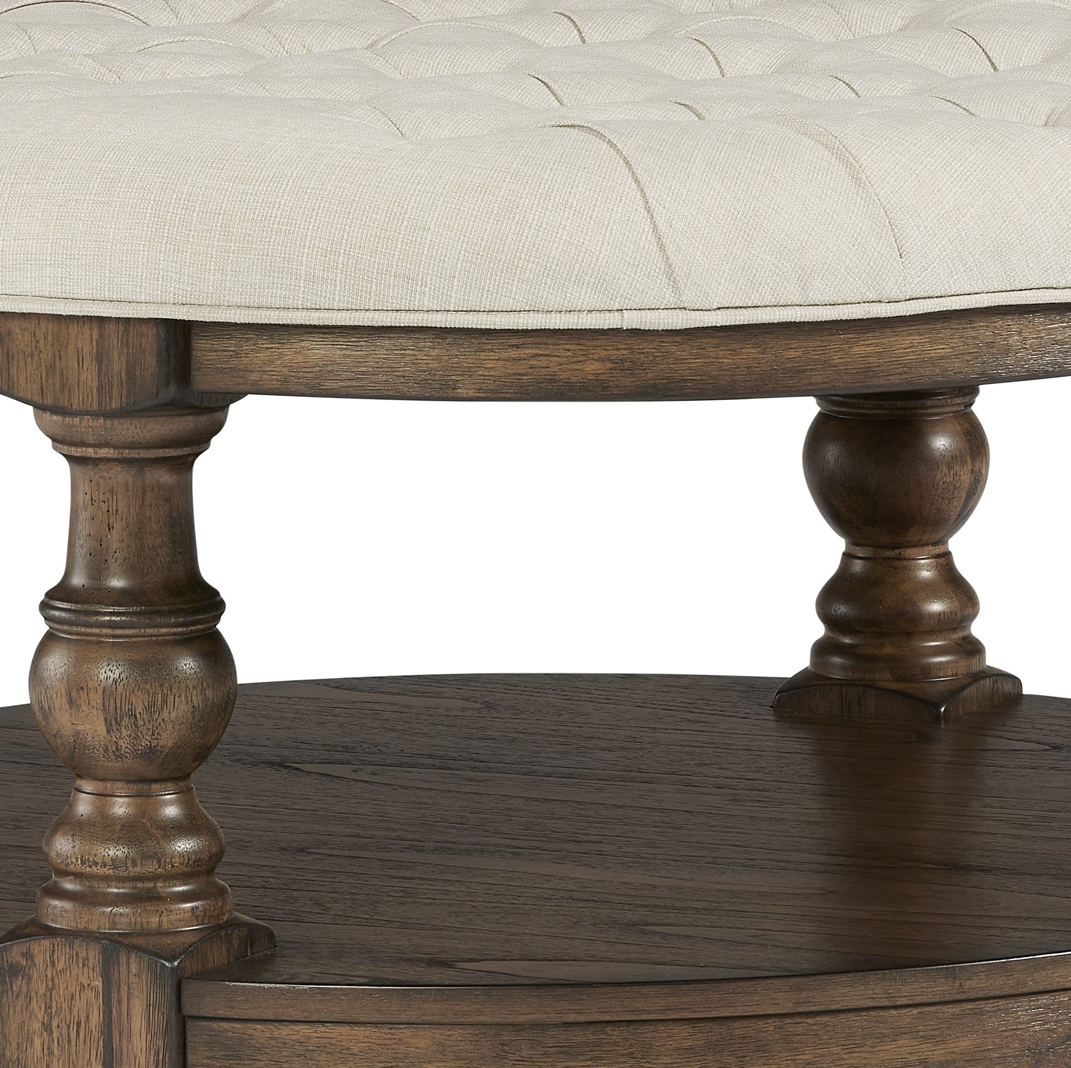 Progressive Furniture Wynton Round Upholstered Cocktail Table