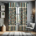 Ambesonne Bohemian Window Curtains Pack Of 2, Modern Ethnic Themed Ornaments With Southwestern Inspirations, Lightweight Set Wit