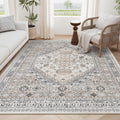 zesthome 6x9 Area Rug, Super Soft Washable Rugs for Living Room, Non-Slip Stain Resistant Vintage Rugs, Ultra-Thin Large Area Ru
