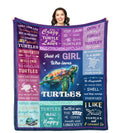 Solzien Turtle Blanket 60'X50', Turtle Gifts, Sea Turtle Gifts For Women, Turtle Gifts For Turtle Lovers, Turtle Christmas Bri