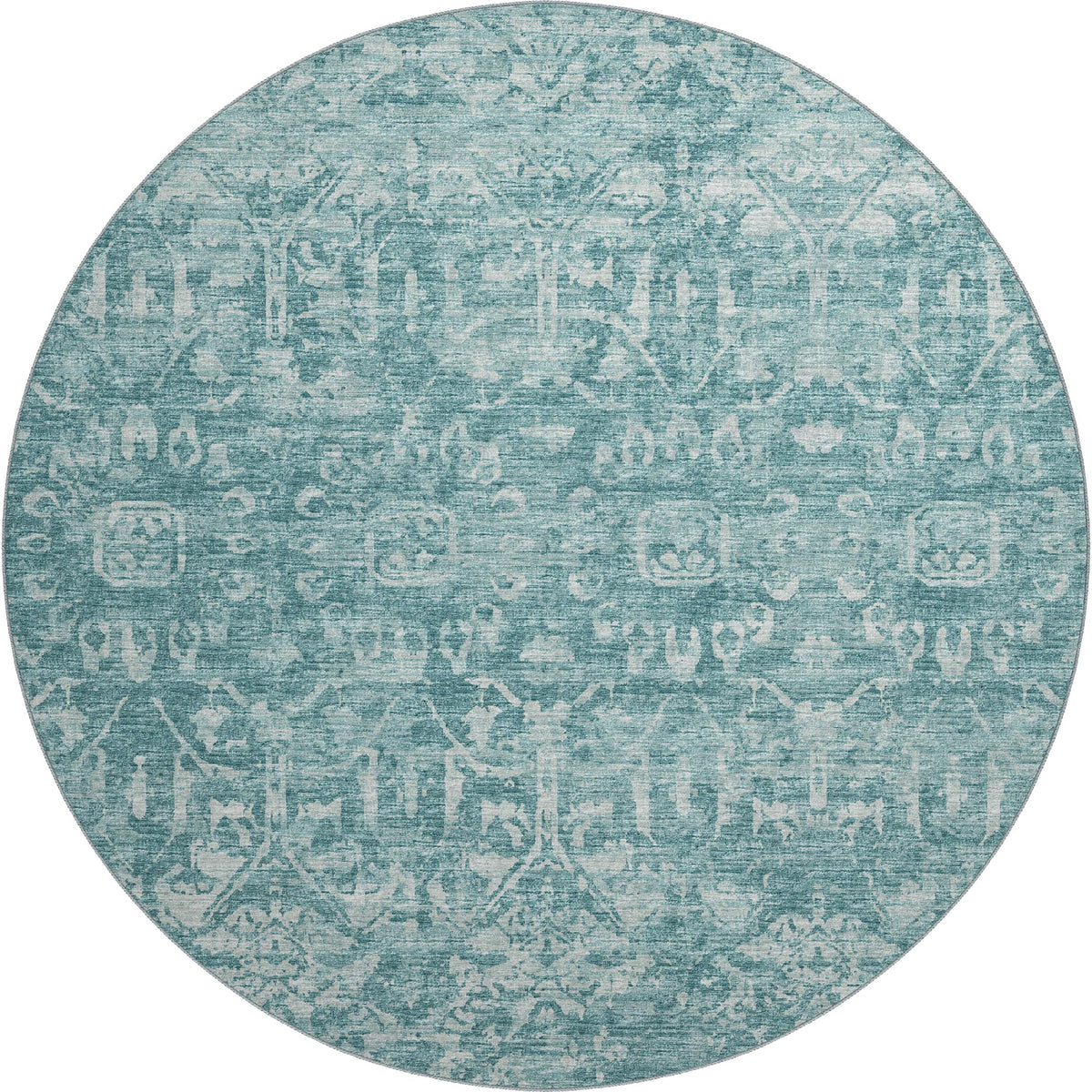 Aberdeen Ab1 Blue 8' X 8' Round Rug