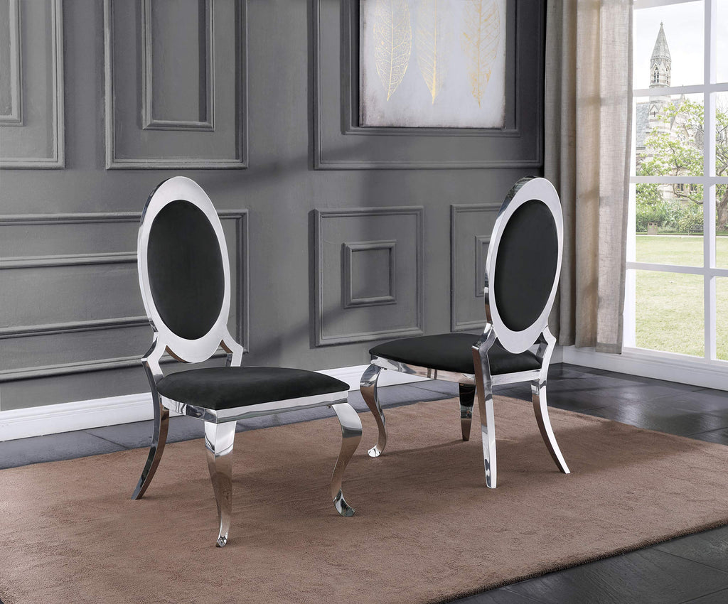 Best Quality Furniture Sc182 Dining Chairs, Black