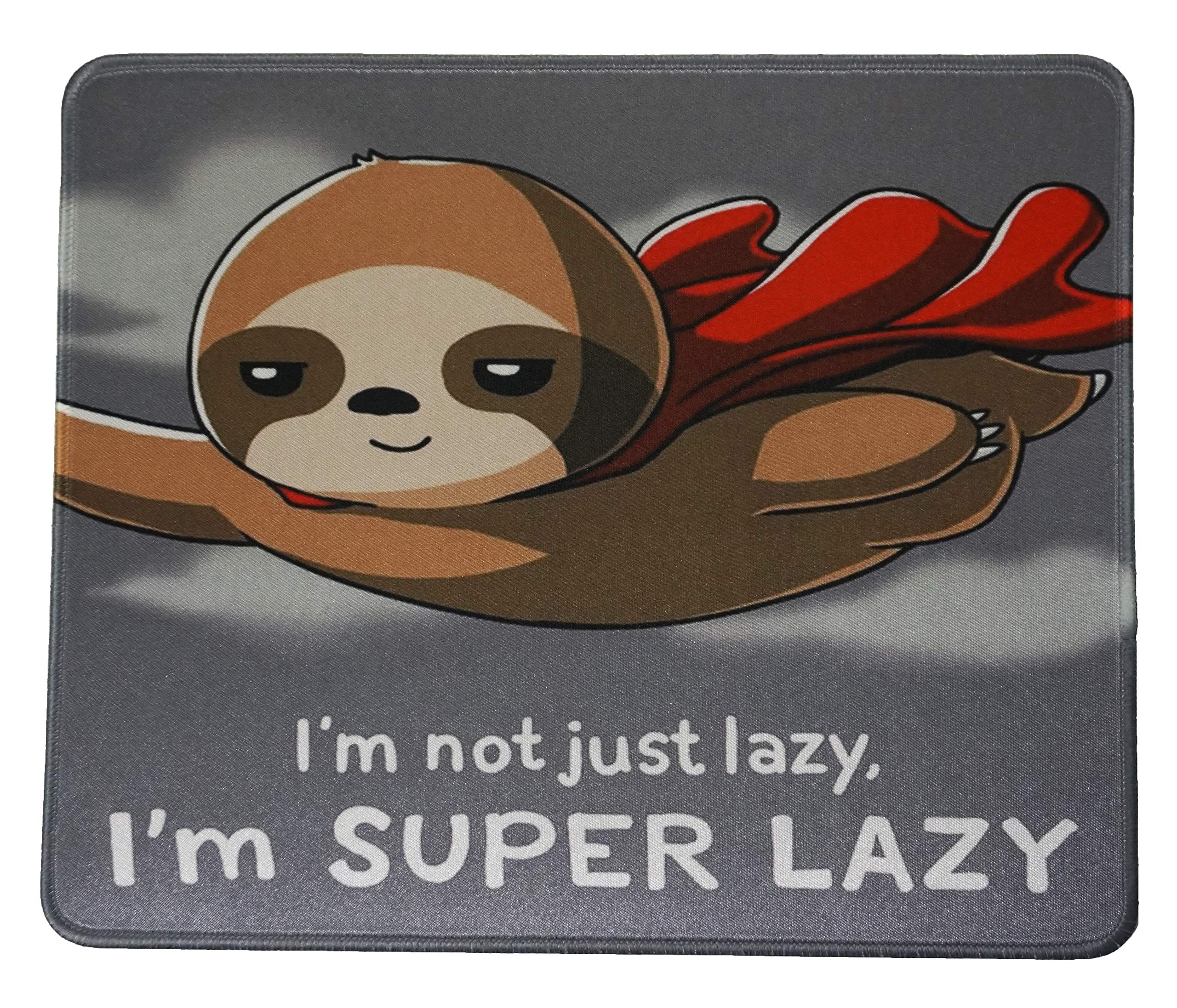 Cute Flash Sloth Mouse Pad For Work 12X10 Inches Office Gaming Anime Lazy Me Mousepad