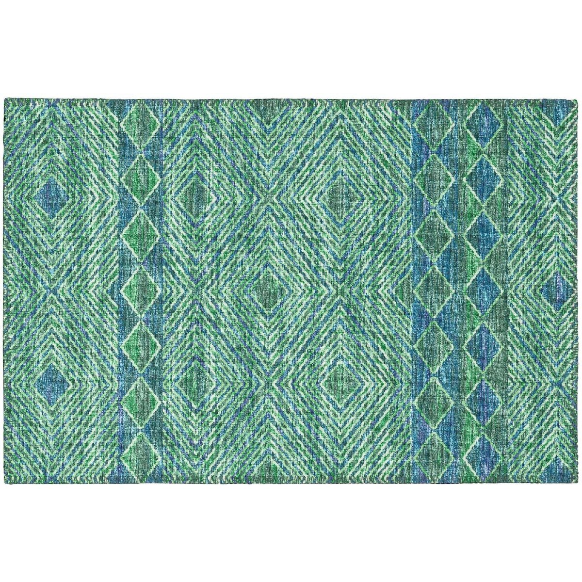 Sedona Sn1 Green Transitional Rug Rectangle 5' X 7 ' 6&quot;