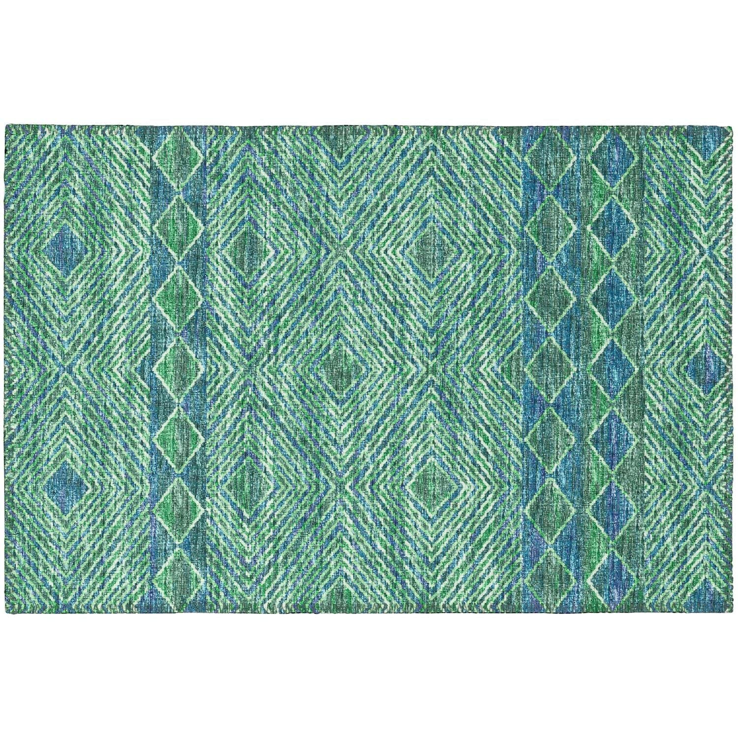 Sedona Sn1 Green Transitional Rug Rectangle 10' X 14'