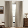 QJmydeco Black Out 95 Inch Long Boho Curtains 2 Panel Set, Farmhouse Curtains for Living Room Darkening/Thermal/Noise Reduction 