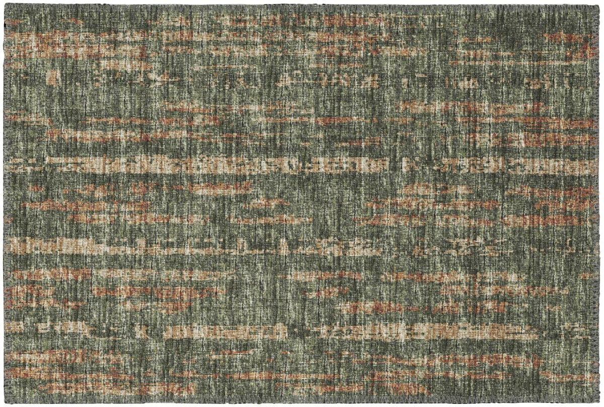Addison Rugs Rylee Ary36 Green Washable 1'8&quot; X 2'6&quot; Indoor Outdoor Area Rug, Easy Clean, Machine Washable, Non Shedding, Bedroom, Entry, Living Room, Dining Room, Kitchen, Patio Rug